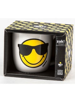 Zak Designs Smiley With Sunglasses Coffee Cup White/Yellow/Black  - Image 2