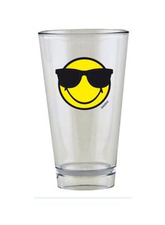 Zak Designs Smiley With Sunglasses Tumbler Clear/Yellow 13x8x8cm  - Image 1