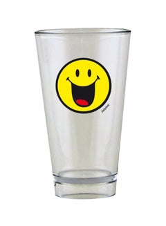Zak Designs Smiley Happy Tumbler Clear/Yellow 13x8x8cm  - Image 1