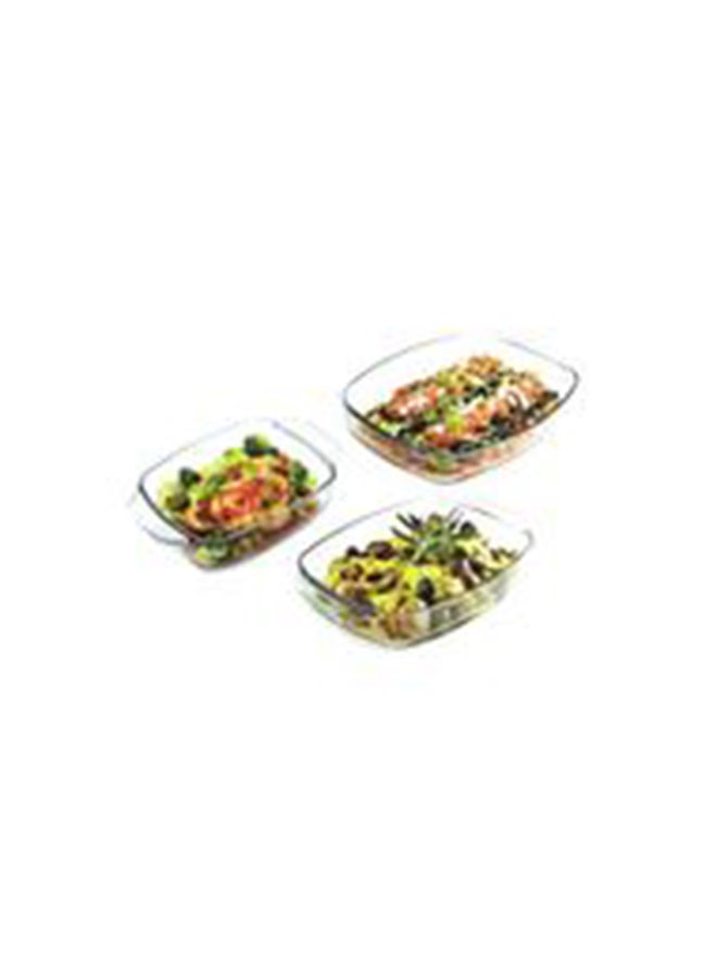 Termisil - 3-Piece Rectangular Ovenware Set Clear 1.4ml - Image 1