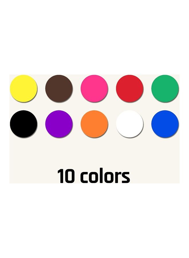 MissTiara - 20-Sheets 10 Assorted Colors Round Dot Stickers 18x12cm - Image 1