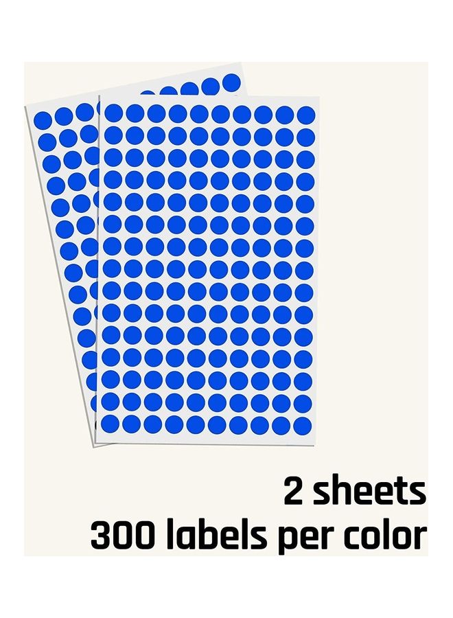 MissTiara - 20-Sheets 10 Assorted Colors Round Dot Stickers 18x12cm - Image 1