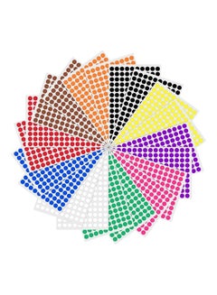 20-Sheets 10 Assorted Colors Round Dot Stickers 18x12cm
