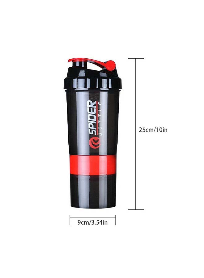 H PRO Protein Shaker Sports Water Bottle With Non Slip 3 Layer Twist Off 3oz Cups With Pill Tray, Leak Proof Shake Bottle Mixer and Protein Powder Shake Cup With Storage 0.5kg  - Image 4