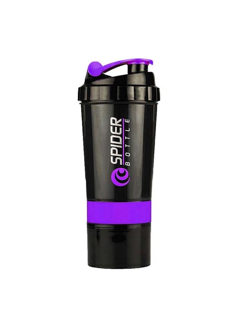 Protein Shaker Sports Water Bottle With Non Slip 3 Layer Twist Off 3oz Cups With Pill Tray, Leak Proof Shake Bottle Mixer and Protein Powder Shake Cup With Storage 0.5kg