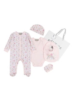 5 Piece Infant Combo Set Baby Pink