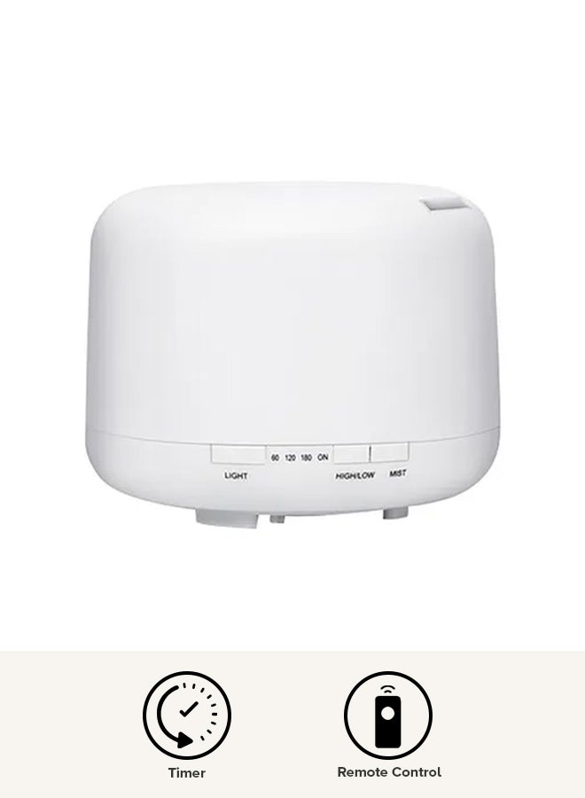 Amal - Aroma Diffuser, 4-In-1 Essential Oil Diffuser Aromatherapy Humidifier Quiet Air Vaporizer with 7 Lights White 125 x165 mmcm - Image 1