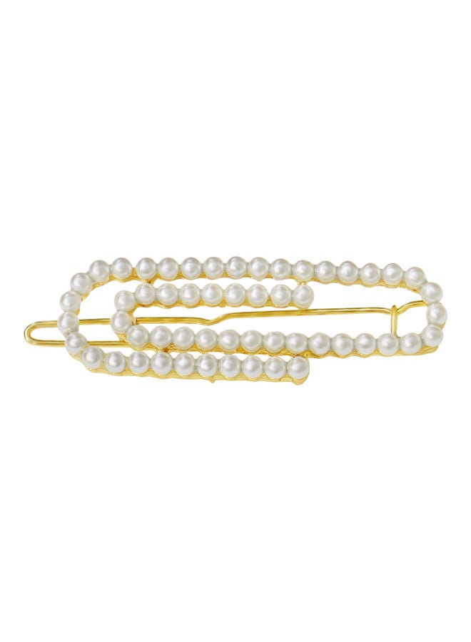 AIWANTO - 2-Piece White Pearl Hair Clips - Image 1