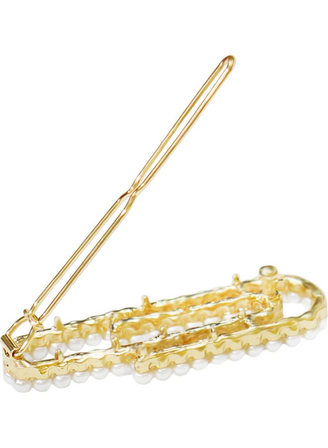 AIWANTO - 2-Piece White Pearl Hair Clips - Image 1
