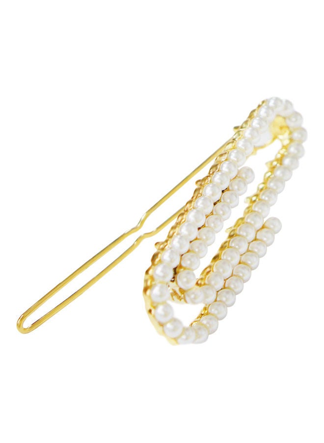 AIWANTO - 2-Piece White Pearl Hair Clips - Image 1