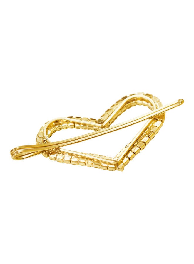 AIWANTO 2-Pieace Golden Heart Hair Clips  - Image 3