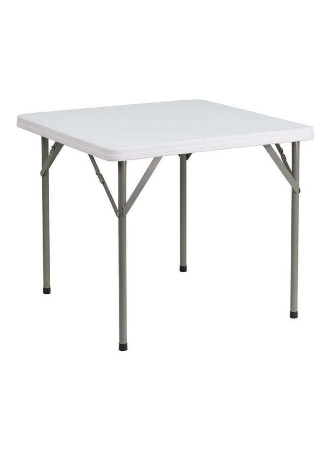 Home Time - Simple Foldable Table White 68 x 68 x 74cm - Image 1