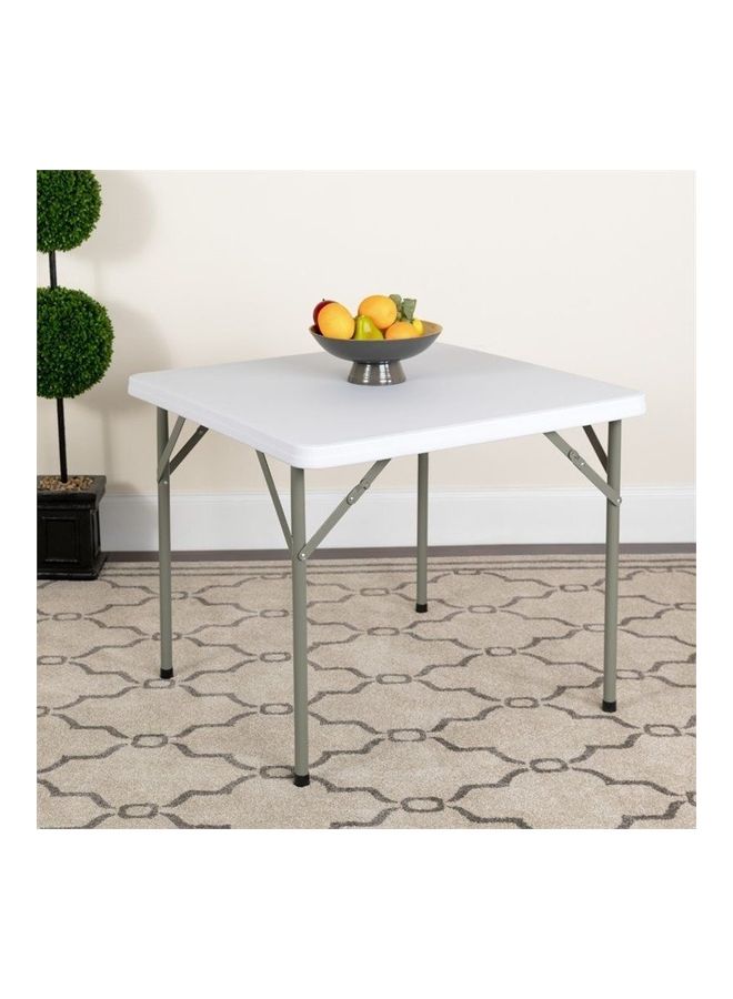 Home Time - Simple Foldable Table White 68 x 68 x 74cm - Image 1