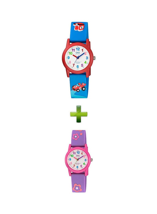 Q&Q kids_unisex Analog Watch VR99J004Y Whit Water Resistant Analog Watch VR99j001Y - Image 1