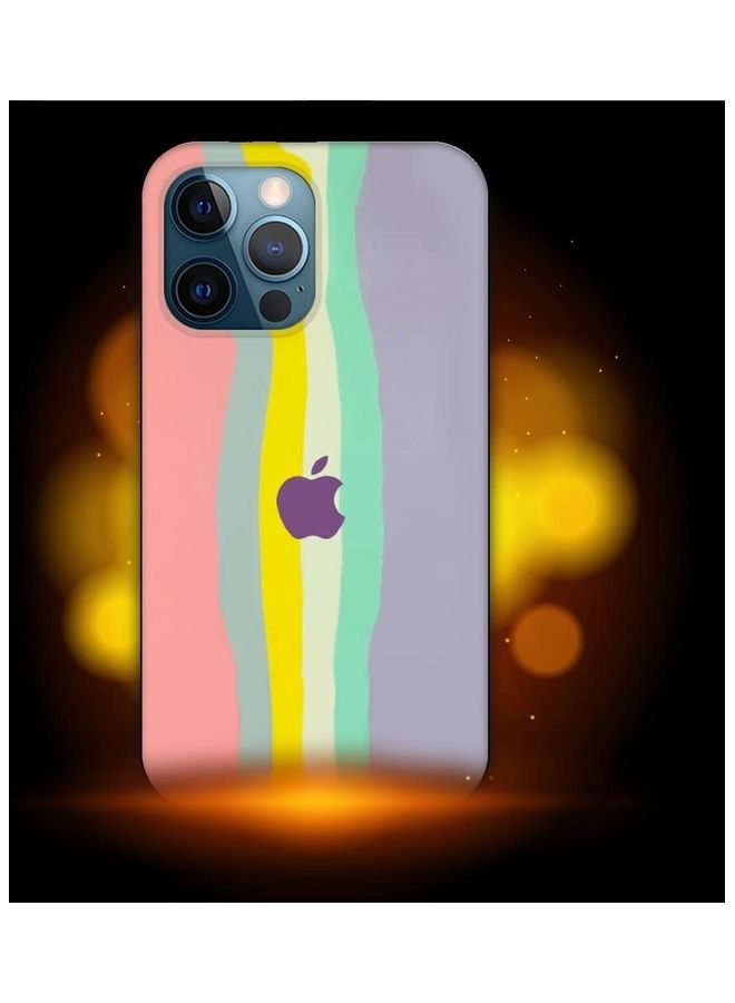 مارجون غطاء حماية من السيليكون بألوان قوس قزح لهاتف آيفون 13 برو متعدد الألوان - Image 3