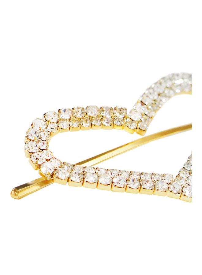 AIWANTO Alissa Heart Rhinestone Hair Clips  - Image 2