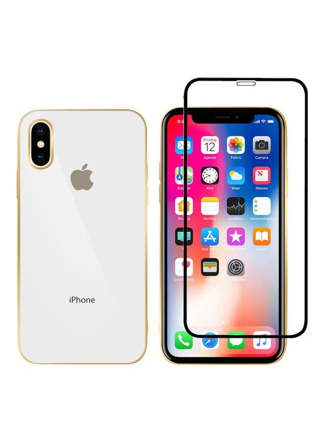 MARGOUN Case Cover And Screen Protector For iPhone XS/X White - Image 1