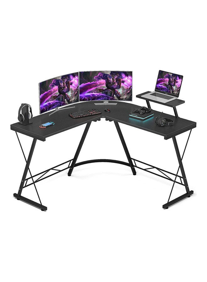 Arabest L-Shaped Office Desk Workstation Black 50.8x28x18.1inch  - Image 1
