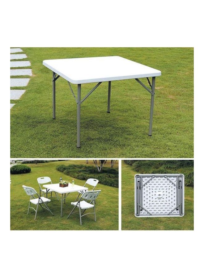 Home Time - Simple Foldable Table White 86 x 86 x 74cm - Image 1