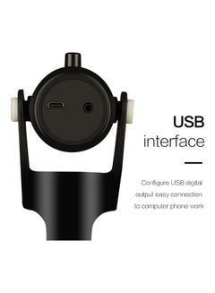 Generic USB Microphone Computer PC Mic Cardiod Pick-Up Condenser with Stand Black  - Image 5