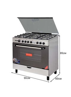 سوبر جنرال موقد طبخ وفرن بخمس شعلات SGC 901 FS SS فضي  - Image 4