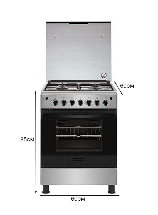 Freestanding Gas Cooker FNGJ60JGUC Silver/Black
