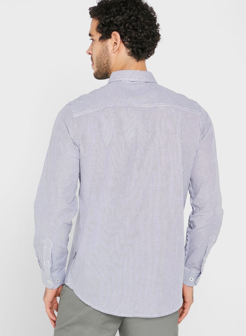 BEVERLY HILLS POLO CLUB - Striped Regular Fit Shirt Stripes - Image 1