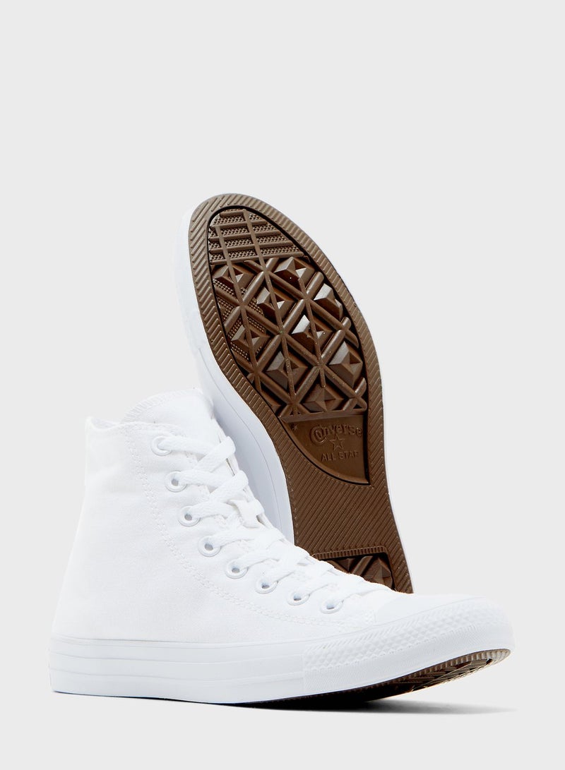 كونفرس Men's Chuck Taylor All Star Mono High Top Sneakers White  - Image 4