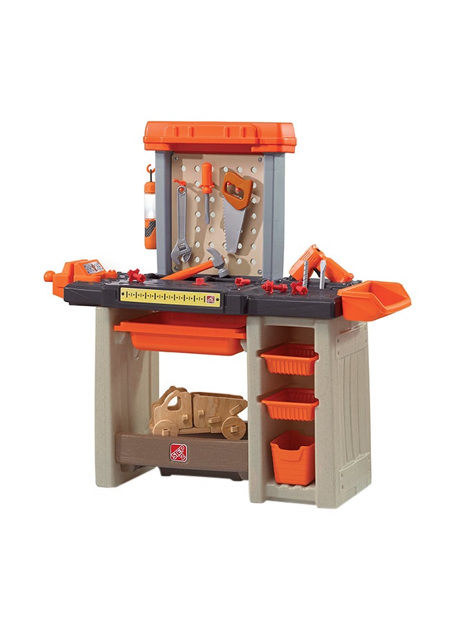 Step2 Handyman Workbench For Kids Orange 90x92x33cm  - Image 1