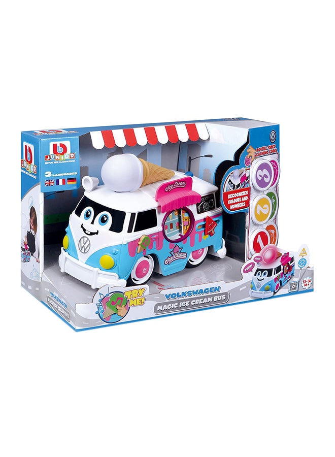 BB Junior Volkswagen Magic Ice Cream Bus Multicolour 33.02x18.42x20.96cm  - Image 1