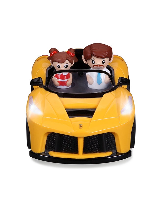 BB Junior Ferrari Poppin Drivers Pop Toy yellow 18.42x13.34x17.78cm - Image 2