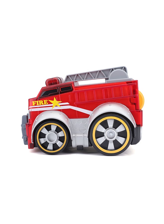 BB Junior Push & Glow - Fire Truck Toy For Kids Multicolour 22.86x15.24x16.51cm  - Image 3