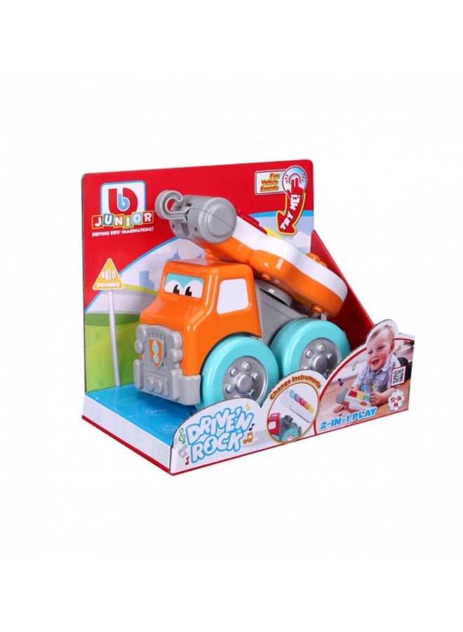 BB Junior Tow Truck With Guitar Multicolour 24.77x14.61x21.59cm  - Image 1