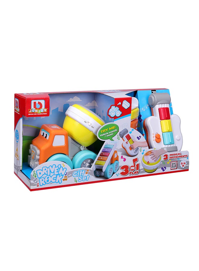 BB Junior 3 In 1 Drive N Rock Musical Gift Set Multicolour 46.99x14.61x21.59cm  - Image 1