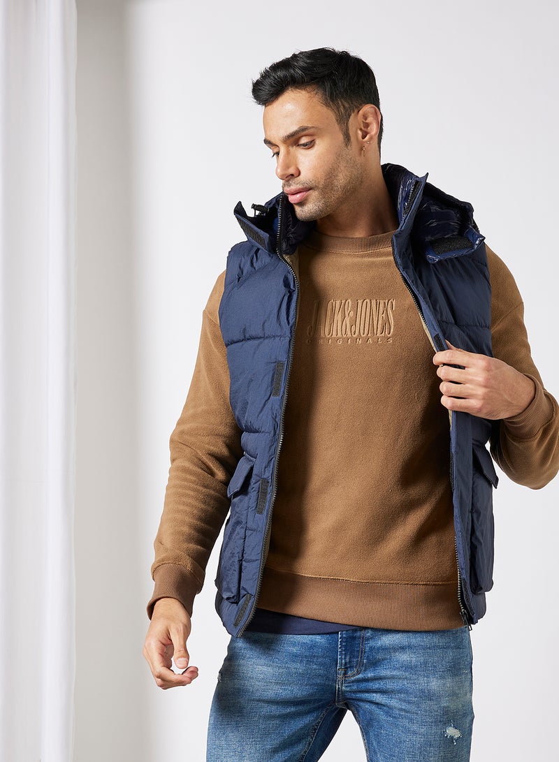 JACK & JONES Padded Gilet Navy  - Image 1