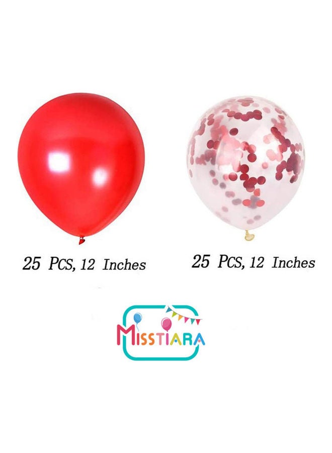 MissTiara 50-Piece Confetti Party Balloons 12inch - Image 3