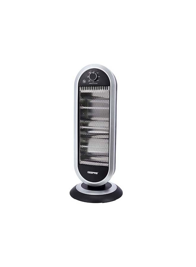 GEEPAS - Carbon Heater Adjustable Thermostat With Automatic Tip-Over Protection 1200.0 W GQH28523 Black/Grey - Image 1