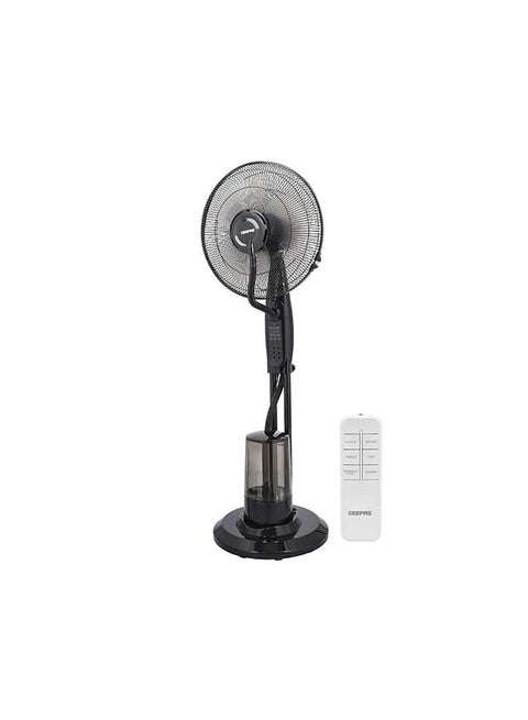 16" Mist Fan With Remote Control & LCA Display 3 Speed Setting & Breeze Modes  Oscillation & Tilt Function  0.5-7.5H Timer Function  Transparent Water Tank  Home & Office Use 0.0 L 75.0 W GF21160 Black