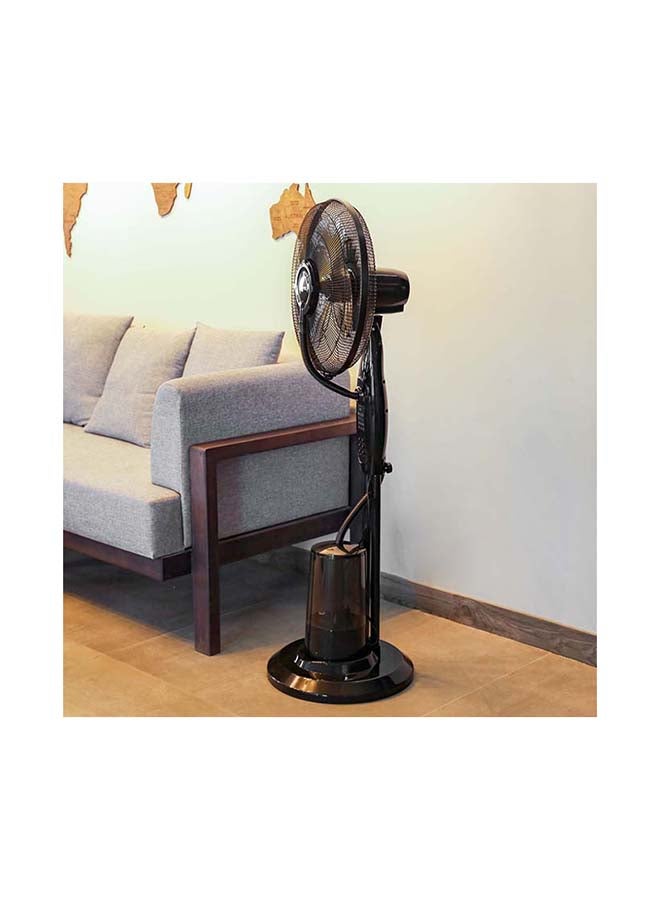 GEEPAS - 16" Mist Fan With Remote Control & LCA Display 3 Speed Setting & Breeze Modes  Oscillation & Tilt Function  0.5-7.5H Timer Function  Transparent Water Tank  Home & Office Use 0.0 L 75.0 W GF21160 Black - Image 1