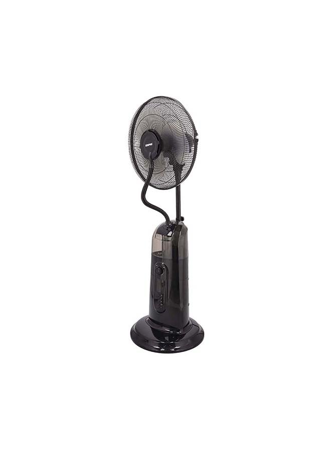 GEEPAS - 16" Mist Fan With LCD Display & Remote Control 3 Speed Setting & Breeze Modes  Oscillation & Tilt Function  0.5-7.5H Timer Function  Transparent Water Tank  Home & Office Use 0.0 L 75.0 W GF21161 Black - Image 1