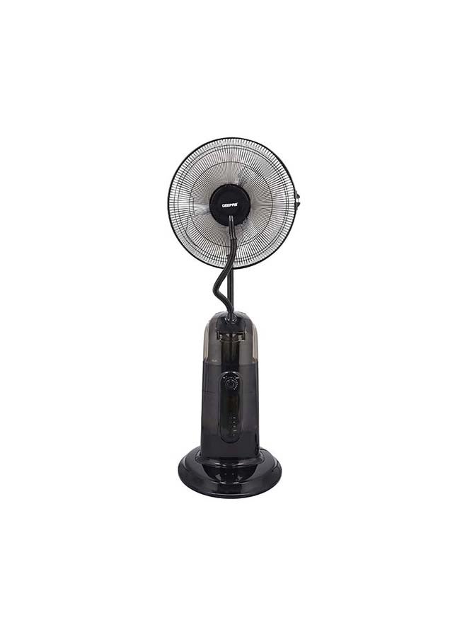 GEEPAS - 16" Mist Fan With LCD Display & Remote Control 3 Speed Setting & Breeze Modes  Oscillation & Tilt Function  0.5-7.5H Timer Function  Transparent Water Tank  Home & Office Use 0.0 L 75.0 W GF21161 Black - Image 1