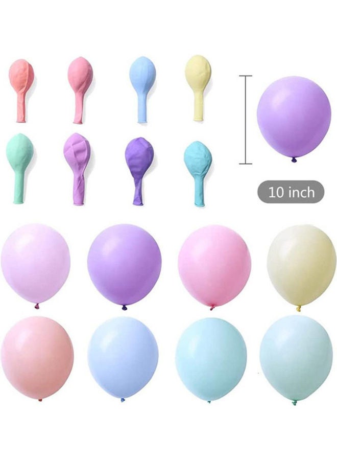 50-Piece Macaron Assorted Rainbow Balloons 10inch