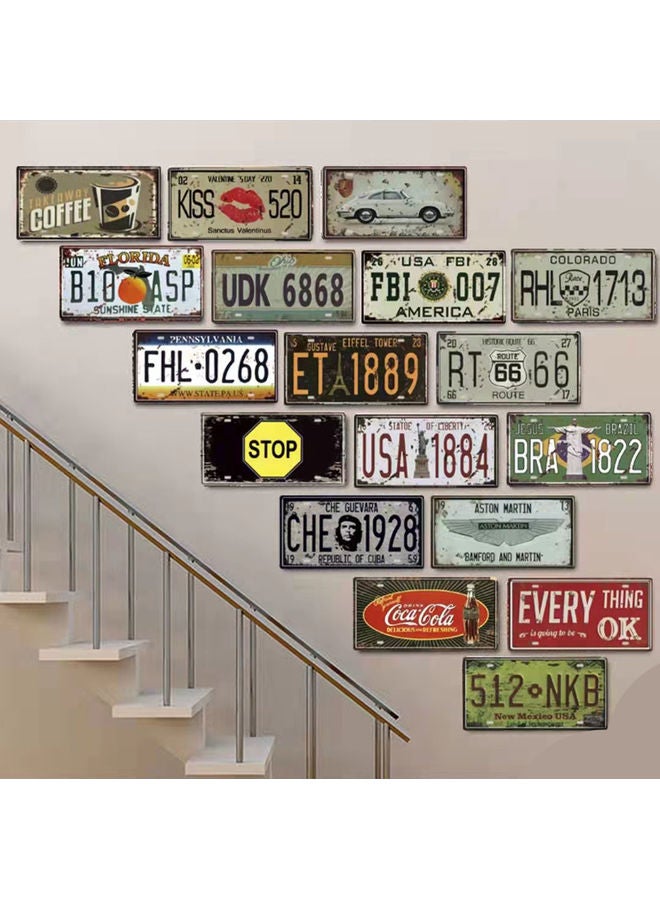 LINGWEI Vintage Feel Rustic Home Wall Decor Multicolour 30 X 30 X 0.5cm - Image 2