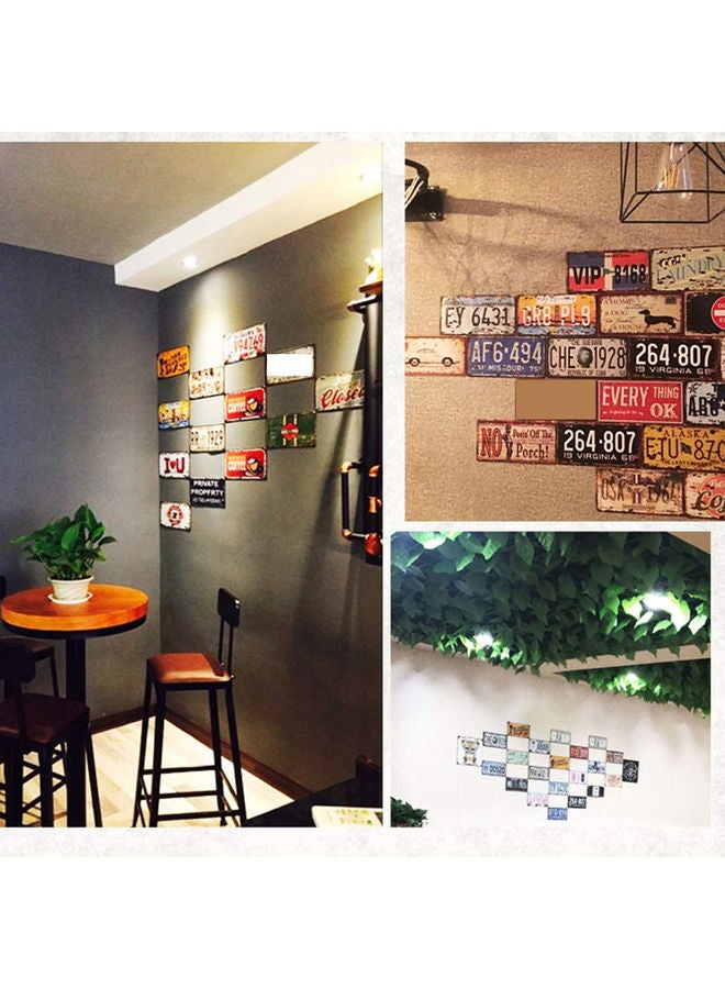 LINGWEI Vintage Feel Rustic Home Wall Decor Multicolour 30 X 30 X 0.5cm - Image 3