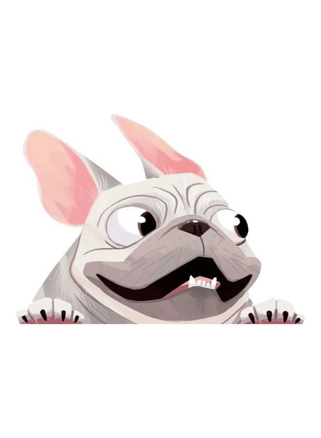 ملصق مضحك على شكل وجه كلب الباك للنافذة الخلفية للسيارة - Image 1