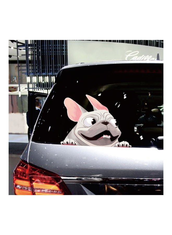 ملصق مضحك على شكل وجه كلب الباك للنافذة الخلفية للسيارة - Image 2