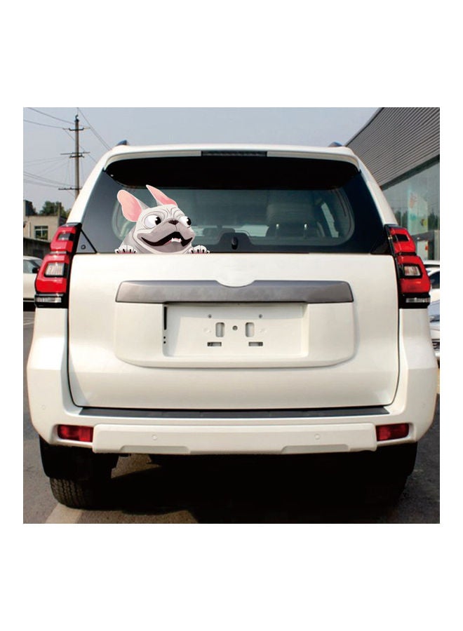 ملصق مضحك على شكل وجه كلب الباك للنافذة الخلفية للسيارة - Image 3