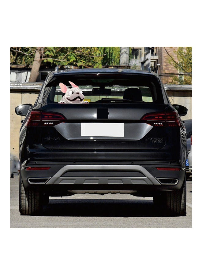 ملصق مضحك على شكل وجه كلب الباك للنافذة الخلفية للسيارة - Image 4