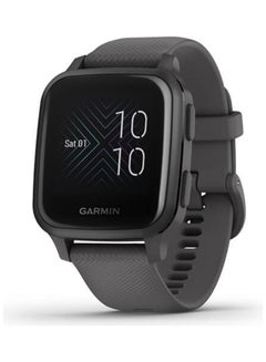 Venu Sq - 40.6MM - Up To 6 Days Of Battery Life - 1.3 inch Liquid Crystal Display, Scratch Resistant, Corning Gorilla Glass 3, Heart Rate Monitor, All Day Stress Monitor, Touch To Pay, Smart Notification, iOS and Android Compatible Grey