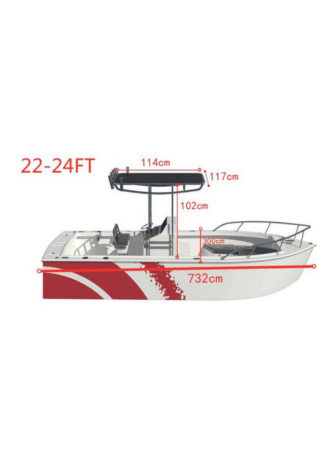 Generic Heavy Duty 210D Waterproof Boat Cover Fits For Boats 22-24FT  - Image 4